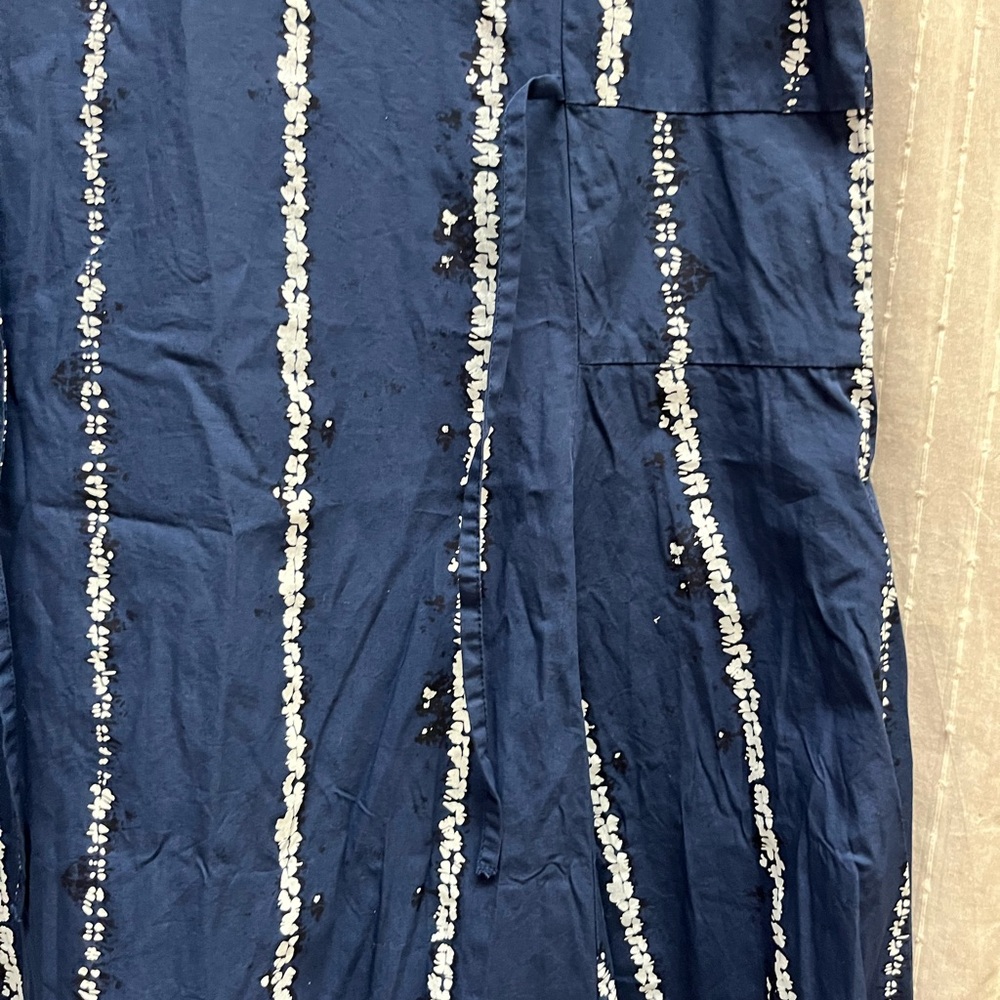 Snapdragon & Twig by Tulip Annie Indigo Blue Cotton Midi Dress size M - Picture 8 of 8